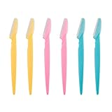 Eyebrow Razors Safety Facial Hair Remover Shaver Trimmer Shaper, Exfoliating Dermaplaning Tool for Women and Men 6 Pcs