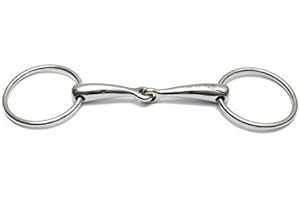 Huxlay Bros HB Pro Hollow Mouth Loose Ring Snaffle Bit, 1003, 5.5