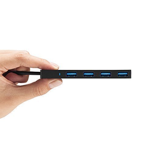 Anker Ultra Slim 4 Port USB 3.0 Hub inkl.10W USB Ladegerät, Datenhub für Apple Macbook, Macbook Pro, iMac, Notebook, Windows Laptops und Ultrabooks usw. (Schwarz) - 2