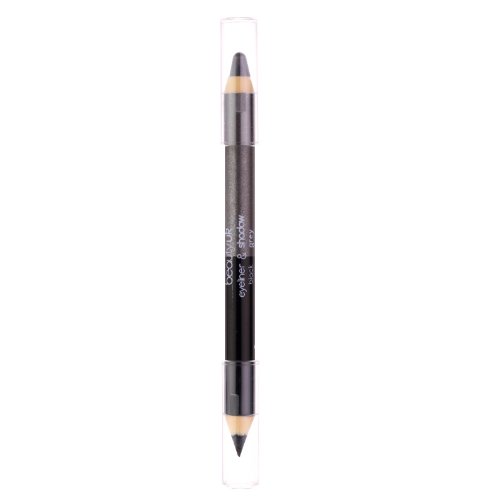 Beauty UK Jumbo Eyeliner Eyeshadow Pencil Pen Natural Smokey Eye Liner Shadow Metallic Shimmer Cosmetic Make Up Kit Set (Black & Grey)