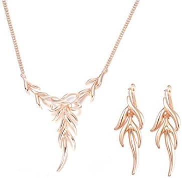 Hanessa Women Tribal Earring Jewellery Set Necklace Pendant and earrings in gold plating Wedding Anniversary Girlfriend Wife Gift for Lady Women