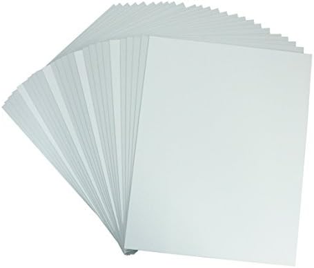 Mat Board Center, Pack of 25 11x14 1/8 White Foam Core Backing Boards by Mat Board Center