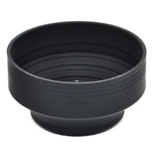 JJC Pare-soleil caoutchouc 37mm souple fonction trois en un profondeur r  glable pour une s  lection de Canon  Hitachi  JVC  Nikon  Olympus  Panasonic  Samsung  Sharp  Sony objectif