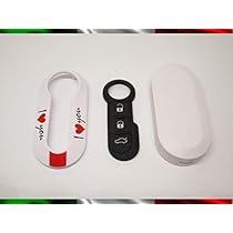 Cover Chiave Tricolore Italia Per Fiat 500, Punto, Panda, Lancia Y Ecc. - Con Tastini In Gomma