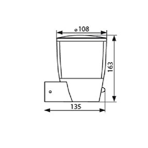 PORTO Wandleuchte 230V mit LED E27 6W Warmweiß E27 Außenlampe aus hochwertigem Aluminium Gartenstrahler 230V IP44 Gartenstrahler Wandleuchte (ohne Bewegungsmelder) - 2