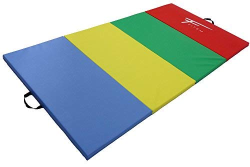 Fitem Colchoneta Plegable de gimnasia , gruesa, de gama alta - 240 x 120 x 4 cm - para gimnasio, yoga, artes marciales mixtas, deporte, gimnasia, fitness, pilates o musculación
