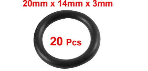 20 PCS Schwarz Gummi O Ring 20 mm x 14 mm x 3 mm für RC E Flugzeug Prop Saver - 2