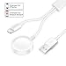 Produktbild USAMS 2 in 1 Wireless iWatch Charger für Apple Watch Serie 4 3 2 1, Tragbares Ladekabel für iPhone XR/XS/XS Max/X / 6/7/8 Serie/iPad Air/iPad Mini (Weiß)