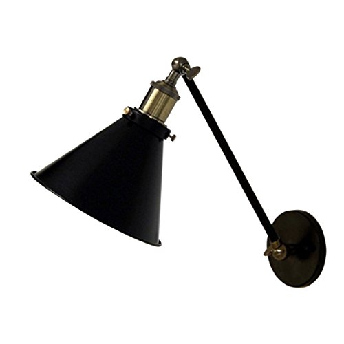 Homestia Design Semplice Office Swing Arm Vintage Riparo Della Parete di Lamp 18.5cm(Shade Dia)*13.5cm(Shade H)/7.28"*5.31"