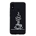Produktbild Everainy Kompatibel für Xiaomi Redmi 6 Pro/Xiaomi Mi A2 Lite Hülle Silikon Gummi Kreativ Neu Cover Hüllen Xiaomi Mi A2 Lite Handyhülle Einfach Stoßfest TPU Stoßstange Schwarz Schutzhülle (Kaffee)