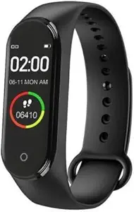 Asseltec ?M4 Plus Bluetooth Wireless Smart Fitness Band for Boys/Men/Kids/Women | Sports Watch Compatible with Xiaomi, Oppo, Vivo Mobile | Heart Rate and BP Monitor, Calories Counter