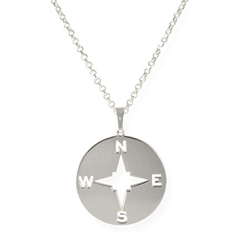 Silver & Steel Colgante de Plata Rosa de los Vientos