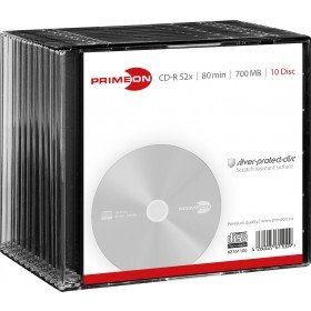 Primeon 2761100 CD-R Rohlinge (80 Min, 700MB, 52x Slimcase, 10-er )