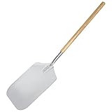 Pelle à Pizza en Aluminium avec Poignée en Bois Pelle à Pizza Gâteau Rectangulaire Pelle à Pizza pour Four à Pizza avec Long Manche Pelle à Pizza 36 x 31 cm