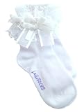4 Pairs of Girls Vintage Frilly WHITE School Socks Age 1 to 10 (Age 5 to 7)