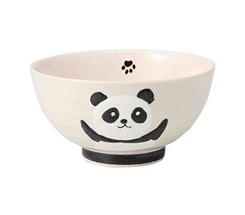 détail Hasami Yaki Black Panda 10.5cm Ensemble de 3 Bol de Rize Porcelain Originale Japonaise