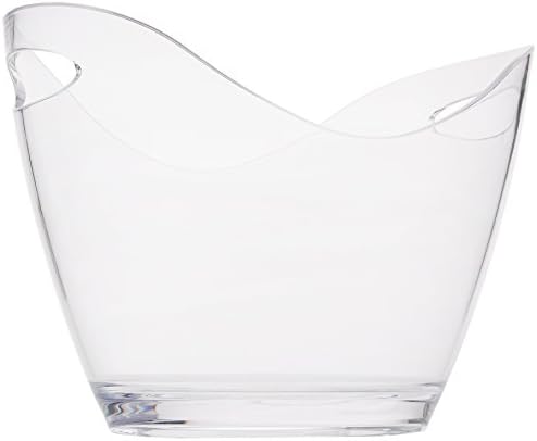 Genware NEV-PCB-S Champagne/Wine Bucket, Plastic, Small, Clear