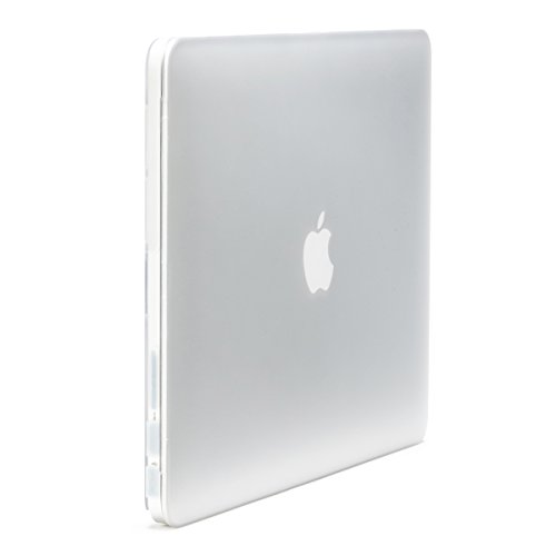 LENTION Matte Hartschale für MacBook Pro (Retina, 13″, Ende 2012 zu Anfang 2015) Modell-A1425/A1502, LENTION Durchsichtige Plastikabdeckung & Schale für Mac Book Laptop, matte Hülle mit Gummifüßen, mit Anti-Staub Port Stecker – Transparent Weiß - 3