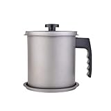 Con un filtro para filtrar pequeñas partículas del aceite de freír, conveniente para el segundo uso. Fácil de sujetar el asa, evitando el escaldado.