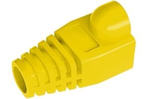 VIVOCH 50 Pcs Cat5 Cat5E Cat6 Strain Relief Boot, RJ45 Plug Connector Cover Modular Network Plug Connector Cap Cable Connector Boots, Yellow