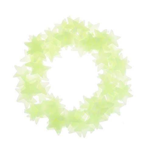 100PCS Home Wall Glow In The Dark Stars Stickers Decal Baby Kid’s Nursery Room – DIY Wall Decal – Light Green – Plastic Luminous Wall Stickers Bedroom Decoration (One Orange peel device AS GIFT) by LianLe - 5