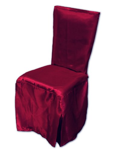 Stuhlhusse in bordeaux rot mit Schleife glänzend