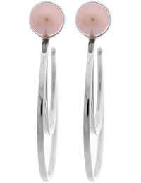 MISAKI Mujeres Pendientes de presión plata namastelong qcuenamastelong