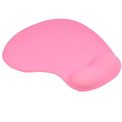 TRIXES Schwarze bequeme Mausmatte mit Handauflage aus Gel in Pink