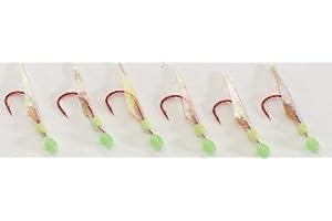 P-Line Fluoro Sabiki Pelle di Pesce con Mylar Sabiki Rig