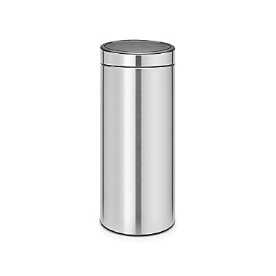 Brabantia - 115462 - Poubelle Touch Bin Unie New, 30 L - Inox Mat Anti-traces de Doigts