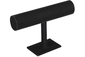 CAMKPELL Black Flannelette Bracelet Chain Watch T-Bar Rack Jewelry Hard Display Stand Holder Jewelry Organizer Hard Display Stand