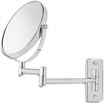 Makeup Mirror, Wall Mirror Two-Sided Swivel Mounted Mirror With 7x Magnification