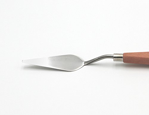 MALSPACHTEL – PROFI-SET mit 18 verschiedenen Formen und Größen, mit Edelstahl-Klinge + Buchenholzgriff, Malmesser, Palettmesser - 8