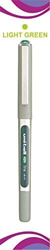 3 X UNI-BALL Eye UB-157 Roller Ball Pen FINE (0.7mm) Light Green