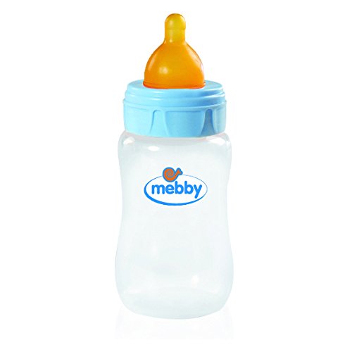 Mebby Pp Baby Bottle with Latex Teat (300 ml, Blue)