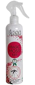 Lipon Magic Moss All Natural Herbal Deet-Free Insect and Mosquito Repellent Air Freshener Pump Spray Bottle Travel Pack for Adults, Kids and Pets (Rose Fragrance)