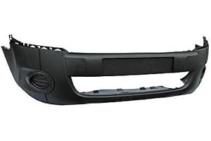 REPIAUTO Pare-choc avant noir compatible avec Citroen Berlingo 2008-2015