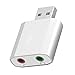 Produktbild beIilan Externer Stereo-Audio-Soundkarte USB zu 3,5 mm Klinke Aux-Kopfhörer-Adapter Ersatz für PS4 Lautsprecher PC Mic Laptop-Computer