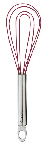 Cuisipro 74696805 Silikon flacher Schneebesen, 20 cm, rot