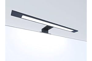 KALB MATERIAL FÜR MÖBEL Lampe LED de salle de bain noir 450 mm luminaire de miroir éclairage applique, température de couleur : blanc newtre