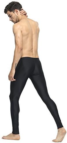 TAUWELL Mens Sports Compression Tights Leggings (6111 Black, S(28-30"))