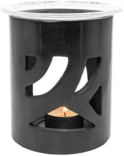 'Fair Trade "Fantasia – 2-Piece – Soapstone Oil Burner Tealight Holder Fair Trade