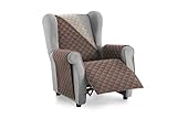 Muy práctico y funcional. Decora y protege tu sofá sin complicaciones. Y además Reversible, para poder elegir un color más vistoso por una cara o neutro por la otra. Disponible: Funda Sofá, - Sillón Orejero - Sillón Relax - Chaise longue.