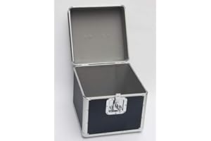 Cristalray Mallette DJ pour 70 à 100 disques - 36 x 39 x 35 cm - Noir, argenté, Professionnel/DJ