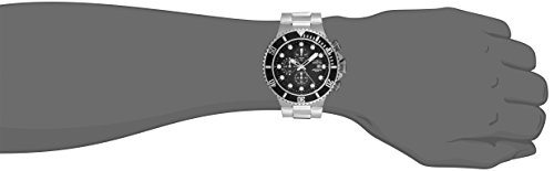INVICTA MEN'S PRO DIVER STEEL BRACELET & CASE QUARTZ BLACK DIAL WATCH 18906
