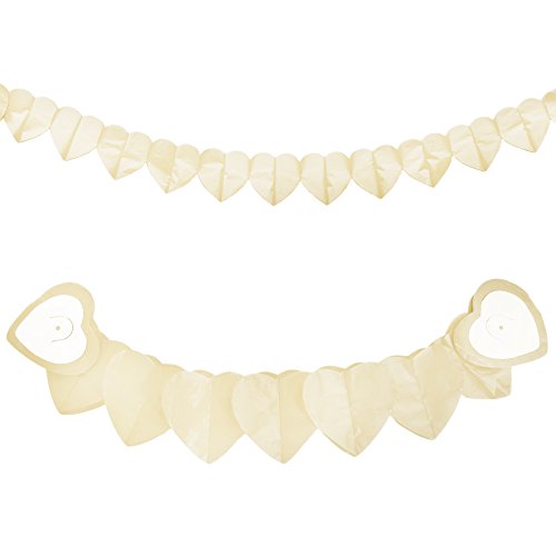 Oblique-Unique® 2 Herz Girlanden - jeweils 3,90m lang - Farbwahl