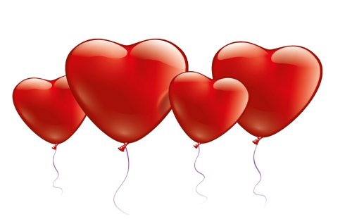 Karaloon 20020 - 10 Herzballons 15 cm + 30 cm, rot