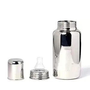 DOMENICO Stainless Steel Baby Feeding Bottle, Milk Feeding, Water Feeding 250 ml Easy to Hold Bottle for Kids Babies