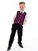 4-Piece Boys Black & Purple Suit