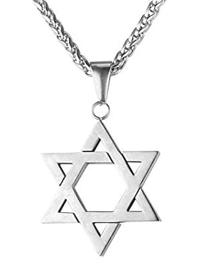 Halskette Silber Anhänger Davidstern Kabbala Israel jüdisch